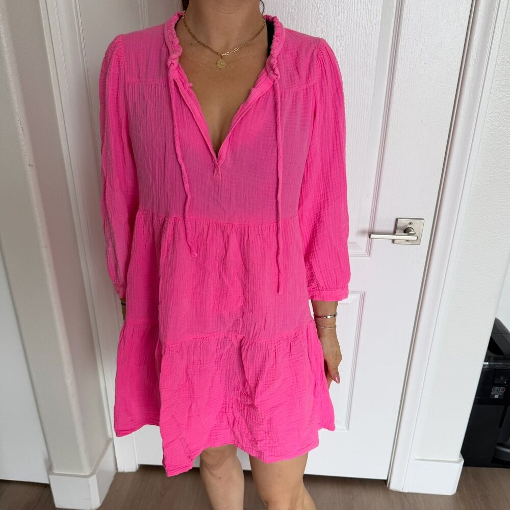 Hot Pink Gauzy Honorine Giselle Dress